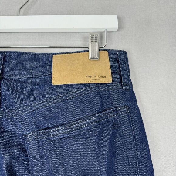 Rag & Bone Womens Jeans 27 Blue Logan Mid-Rise Wide Button Fly Denim Trouser - Picture 10 of 14